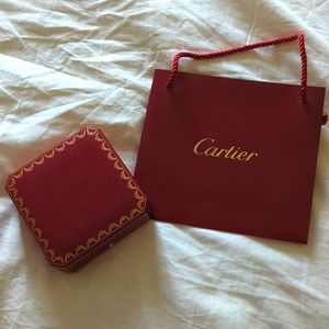 Cartier necklace empty box and bag